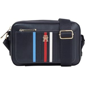 Tommy Hilfiger Dames iconische Tommy Camera Bag Corp AW0AW16106 Crossovers, blauw (Space Blue), OS, Blauw (Space Blue), One Size