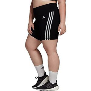 adidas Dames Training Essentials 3-Stripes High-Waisted Short Leggings (Plus Size), black, XL Plus