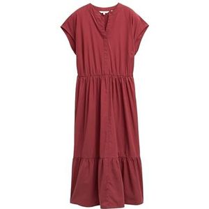 Tom Tailor - 1046479 - Damesjurk - Burnt Russet - Korte Mouwen