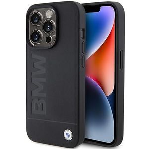 CG MOBILE BMW lederen hoesje met Hot Stamp patroon voor iPhone 15 Pro