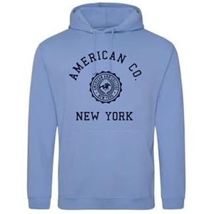 AMERICAN COLLEGE USA Sweatshirt Sweatshirt Print Warme Kleding Unisex Mannen en Vrouwen Casual Model ACSCW4 Sky Blue XXL, Turkoois, XXL