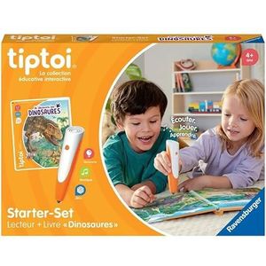 Ravensburger - tiptoi - Starter Set - Lezer + boek 'Ik ontdek dinosaurussen' - Elektronisch educatief spel zonder scherm - Vanaf 4 jaar - Franse versie - 00175