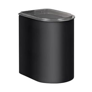 Wesco LOFT voorraaddoos 2,2 liter van hoogwaardig plaatstaal met acryldeksel in de kleur mat zwart - geschikt voor levensmiddelen - luchtdicht - ideaal voor laden