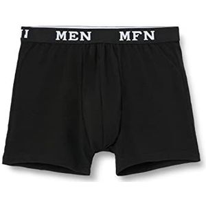 Unbekannt Sockenkauf24 Boxershorts voor heren, katoen, retroshorts, zwart, blauw, grijs, M, zwart, 3XL