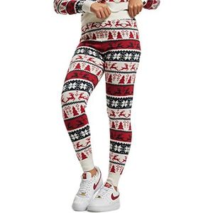 ONLY ONLXMAS Comfy Hertenbroek KNT Leggings, Cloud Dancer/Patroon: Night Sky/Chili Pepper, M (4-pack)