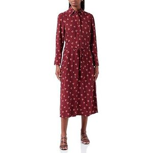 Seidensticker Damesjurk met lange mouwen, regular fit, bordeauxrood, 38