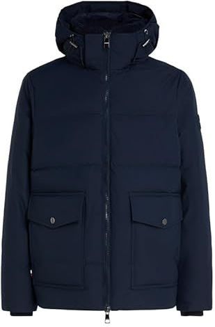 Tommy Hilfiger Heren ROCKIE UTILITY HOODED JACKET MW0MW37125 Andere jassen, blauw, S, Blauw (Woestijnhemel), S