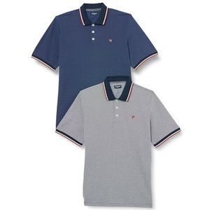 Jack & Jones Jprbluwin Polo Ss 2Pk Mp, blauw, M