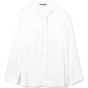Armani Exchange Dames Casual fit, stropdas hals, knoopsluiting Shirt, wit, M, Kleur: wit, M