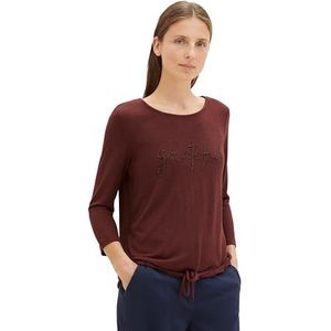 TOM TAILOR T-shirt voor dames, 32404 Rozijnen Melange, M