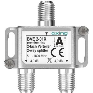 Axing BVE 2-01X 2-voudige verdeler 4 dB 5-1800 MHz TV Data Internet Kabeltelevisie