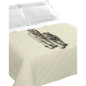 Italian Bed Linen Dekbed, formaat: eenpersoonsbed, met digitale druk, formaat: 170 x 270 cm Tiger 170x270x1 cm meerkleurig