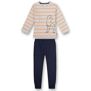 Sanetta Jongens lange grijze baby- en peuterpyjama, zilver, 128 cm