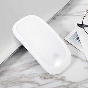 Zachte siliconen leren tas voor MAC Apple Magic Mouse-wit