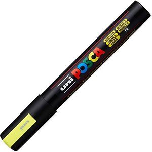 Faber-Castell uni-ball 182575 - POSCA markeerstift met ronde punt, neon geel