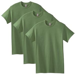 GILDAN Heren zwaar katoenen T-shirt, stijl G5000, multipack, militair groen (3-pack), XXXL (Pack van 3), Militair Groen (3-pack), 3XL