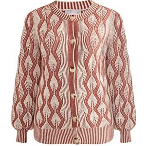 ALARY Dames gebreide jas 10425116-AL01, wolwit oudroze, M/L, wolwit oudroze, M/L