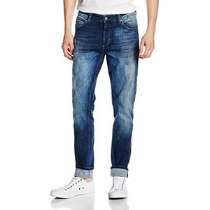 Tommy Jeans Slim Tapered StEVE CRDST Tapered Jeans voor heren, blauw (Cross Destructed Stretch 911), 32W x 34L