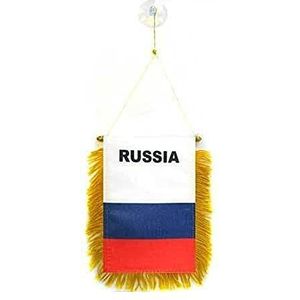 Russia mini Banner 6'' x 4'' - Russian PENNANT 15 x 10 cm - mini Banners 4x6 inch zuignap hanger - AZ FLAG