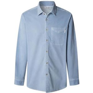 Pepe Jeans Heren Clayton Shirt, Blauw (Fade Blue), XS, Blauw (Fade Blue), XS