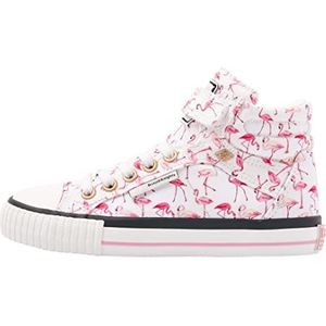 British Knights Dee Sneakers voor meisjes, Wit Roze Flamingo, 20 EU