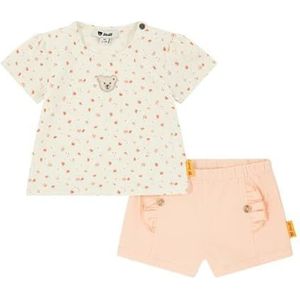 Steiff Jongens T-shirt korte mouwen shorts set, antiek wit., 56