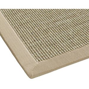 BODENMEISTER Sisal tapijt modern hoge kwaliteit grens plat weefsel, verschillende kleuren en maten, variant: beige bruin naturel, 80x150