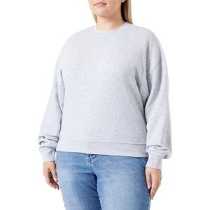 JACK&JONES JXALLY RLX Short LS Crew SWT Sweatshirt, Light Grey Melange, S, Light Grey Melange, S