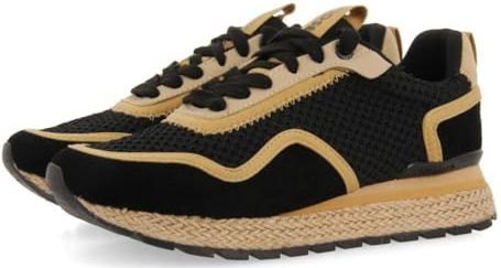 Gioseppo - Rukaj Sneakers - Zwart - Mix van Materialen - Lichte Eva-zool