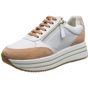 Geox Sneaker dames D Kency,White Peach,38 EU