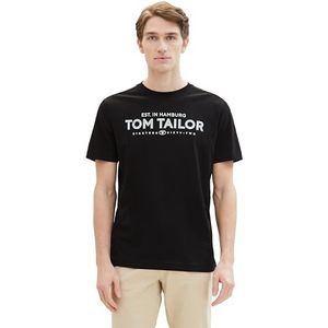 TOM TAILOR T-shirt voor heren, 29999 - Black, S