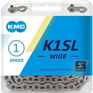 KMC K1SL Wide BMX ketting, Zilver, 100 Link