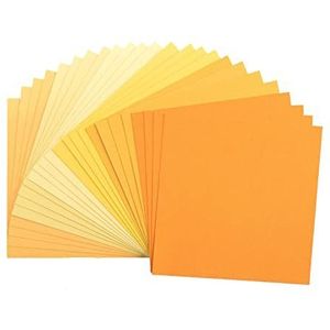 Vaessen Creative Florence Scrapbookpapier 216 g 6x6-x24 vellen multipack, geel, papier, multicolor, 15 x 15 x 0,8 cm