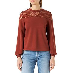 ONLY Dames ONLCATALINA L/S O-hals Plain SWT Blouse, Burnt Henna, XS