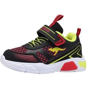 KangaROOS K-SLB Naro EV Sneaker, Jet Black/Fiery Red, 23 EU, Jet Black Fiery Red, 23 EU