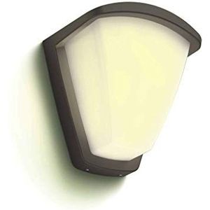 Philips Kiskadee Wandlamp - Buitenlamp - 42 W - E27-Fitting - Spatwaterdicht - Muurlamp Exclusief Lichtbron - Antraciet