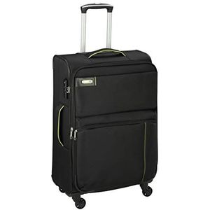 D&N Travel Line 6704 Koffer, 75 cm, 95 liter, zwart, zwart, 75 cm, koffer