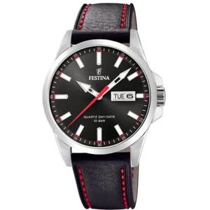 Festina Analoog kwartshorloge voor heren, met leren armband F20358/4, armband