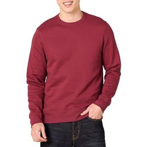Amazon Essentials Men's Fleecetrui met ronde hals (verkrijgbaar in grote en lange maten), Rood, S
