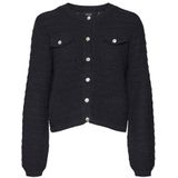 Vmvioletta - Gebreid Vest - O-hals - Lange Mouwen - Knoopsluiting - Standard Fit