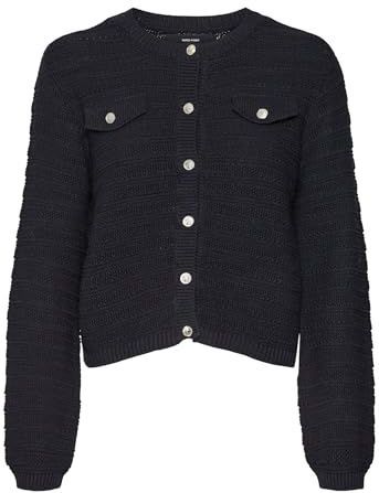 Vmvioletta - Gebreid Vest - O-hals - Lange Mouwen - Knoopsluiting - Standard Fit