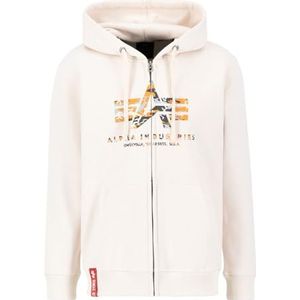 Alpha Industries - Basic Zip Hoody - Sweater - Grijs - Katoen/Polyester