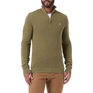 GANT Heren Cotton Pique Half Zip Pullover, hunter green, XS