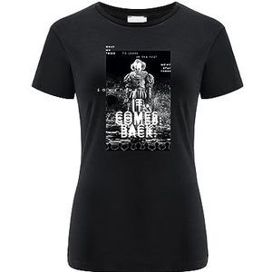 ERT GROUP Origineel en officieel gelicentieerd zwart horror-T-shirt voor dames, Patroon It 017, eenzijdige print, maat XL, It 017 Zwart, XL