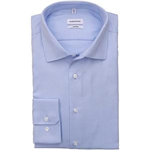 Seidensticker Heren Shaped Fit Shirt met lange mouwen, blauw, 38, blauw, 38