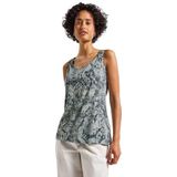 STREET ONE - Blousetop - Arona blue - Mouwloos - V-hals