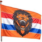 Boland 61876 - XXL vlag Holland, Brullende leeuw, grootte 200 x 300 cm, vlag, hangdecoratie, slinger, themafeest, verjaardag, EM, WM, fanartikel