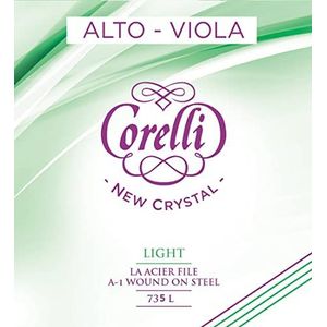 Corelli altvioolsnaren Crystal A staal/aluminium. omwonden met kogeleind Licht 731LB