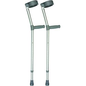 Days Dubbele verstelbare krukken voor volwassenen, comfortabele handgreep, lichtgewicht mobiliteitshulp, handvat tot grondhoogte 66-94 cm