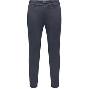 ONLY & SONS heren chino broek, India-inkt, 29W / 32L